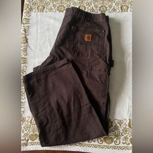 Carhartt double knees Dark Brown Work pants